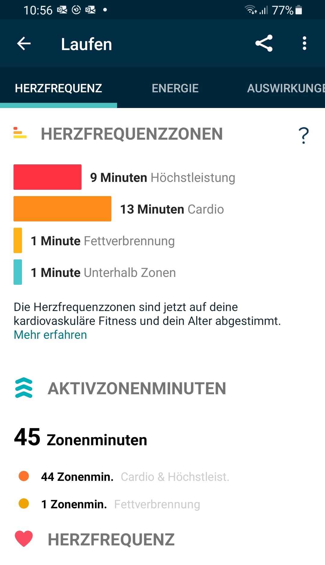 Falsche Zonenminuten beim Lauf