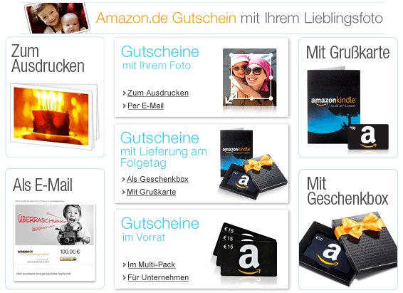 Amazon Geschenkgutscheine