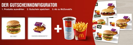 McDonalds Gutscheinkonfigurator