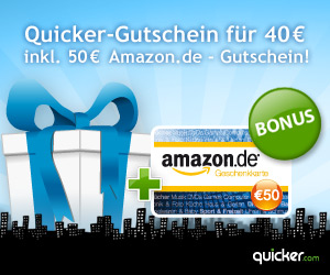 Amazon Gutschein Top Deal bei Quicker