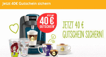 BOSCH Tassimo TAS4011 für 39 Euro inklusive 40 Euro Tassimo Gutschein