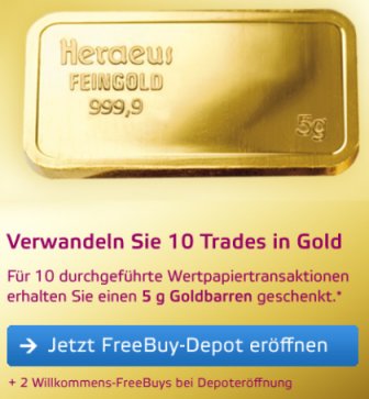 OnVista gratis Gold Aktion